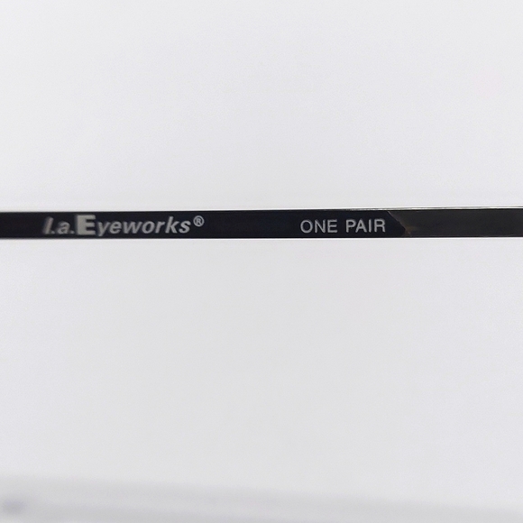 Titanium Rectangular Blue Frame l.a. Eyeworks Unisex Eyeglasses - Picture 10 of 10